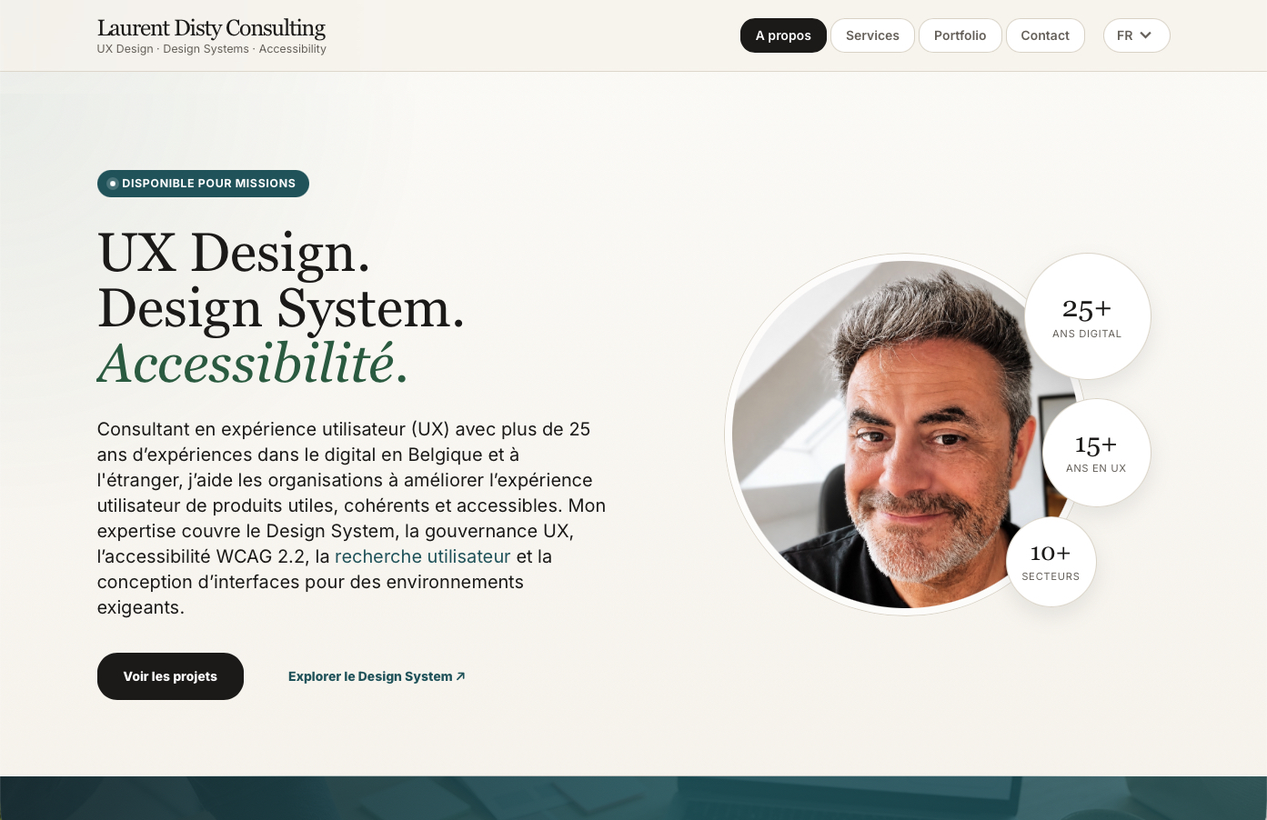 Aperçu du site Laurent Disty Consulting, consultant UX Design